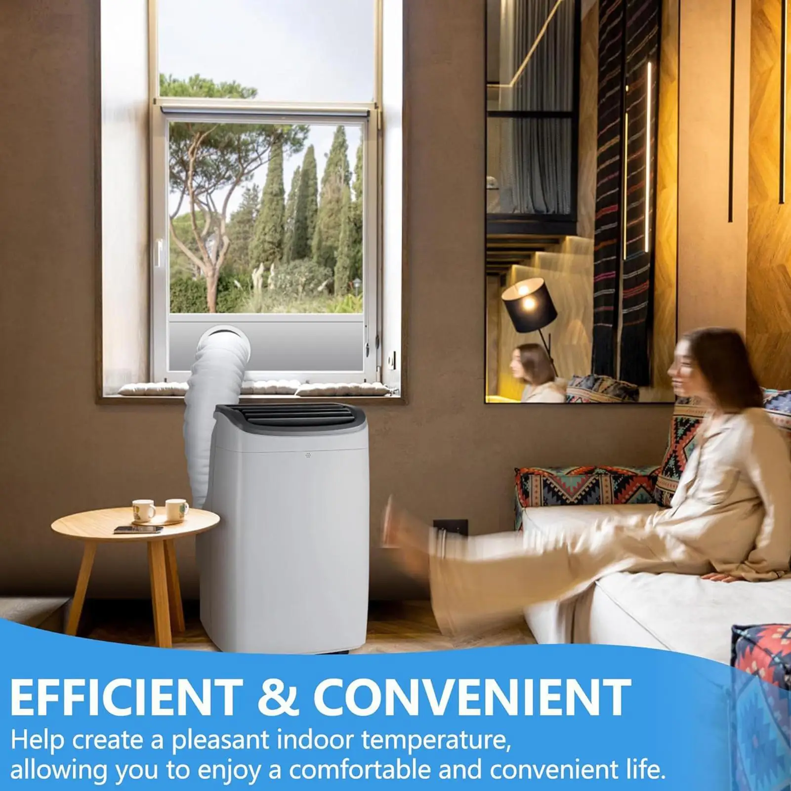 Cubierta Universal para manguera de aire acondicionado, funda aislante para manguera de CA portátil con banda elástica, mejora el rendimiento de refrigeración en el hogar