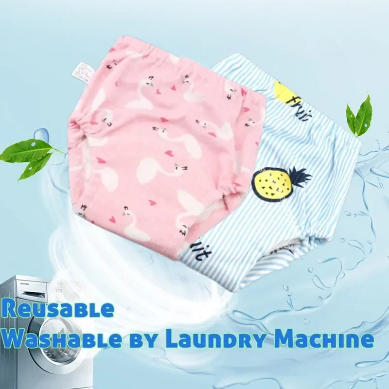 5pc Baby wasserdichte wieder verwendbare Trainings hose Baumwolle Baby Windel niedlichen Baby Shorts Windeln Höschen Windel wechselnde Unterwäsche