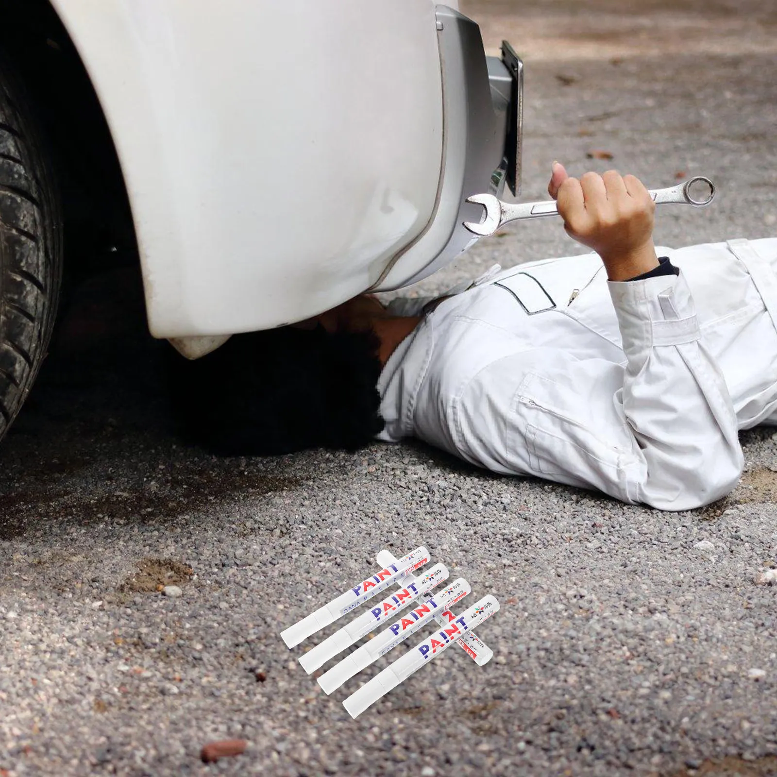 

5Pcs Oil Paint Markers for DIY Graffiti Car Tire Touch Ups Permanent Bright Colors Ergonomic Fine Tip Multisurface Metal Wood