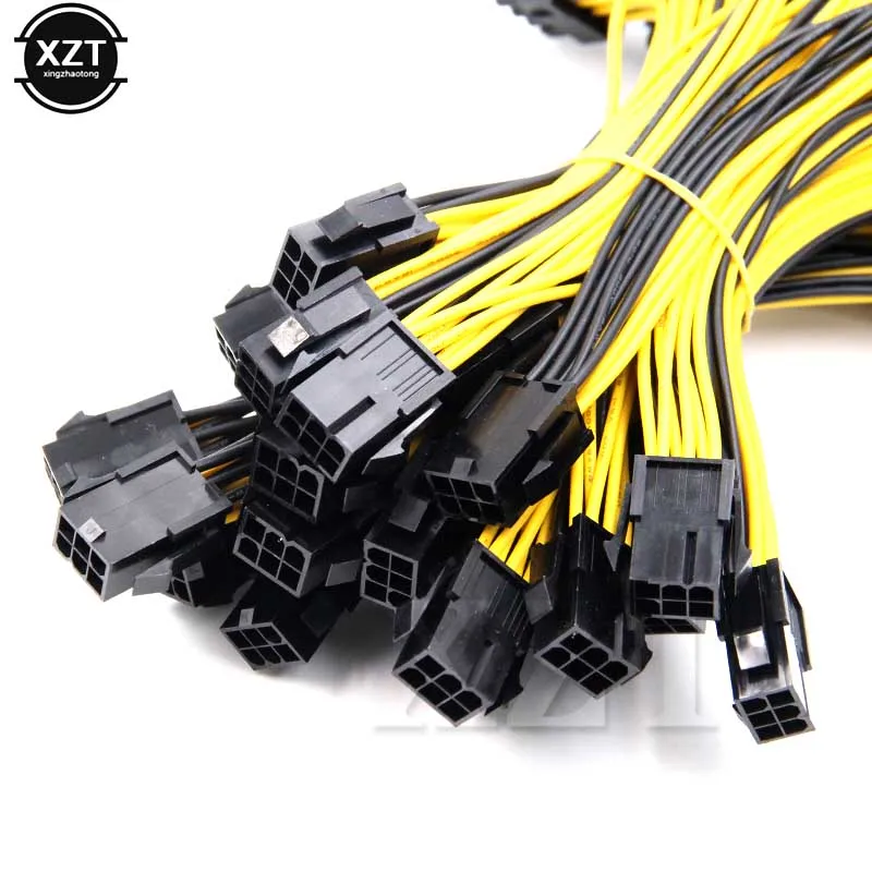 Hot Selling 6-pin PCI Express to 2 x PCIe 8 (6+2) pin Motherboard Graphics Video Card PCI-e GPU VGA Splitter Hub Power Cable NEW