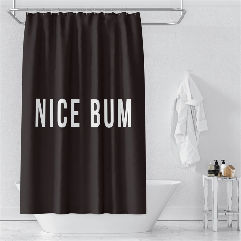 Gaslight Gatekeep Girlboss Nice Bum Shower Curtain Set with Grommets and Hooks for Bathroom Decor