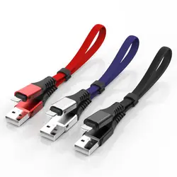 USB C 타입 고속 충전기 어댑터, 짧은 케이블, 보조배터리 배터리 케이블, 휴대폰 마이크로 USB C tye C 데이터 동기화 와이어 코드, 30cm