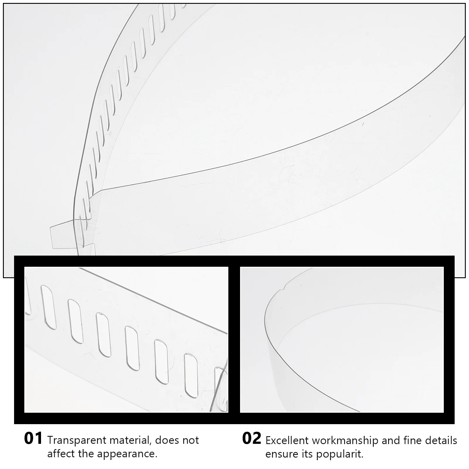 100 قطعة شرائط طوق القميص أدوات تثبيت بلاستيكية شفافة للبلوزة شرائط دعم طوق دائم الملابس العملية #5