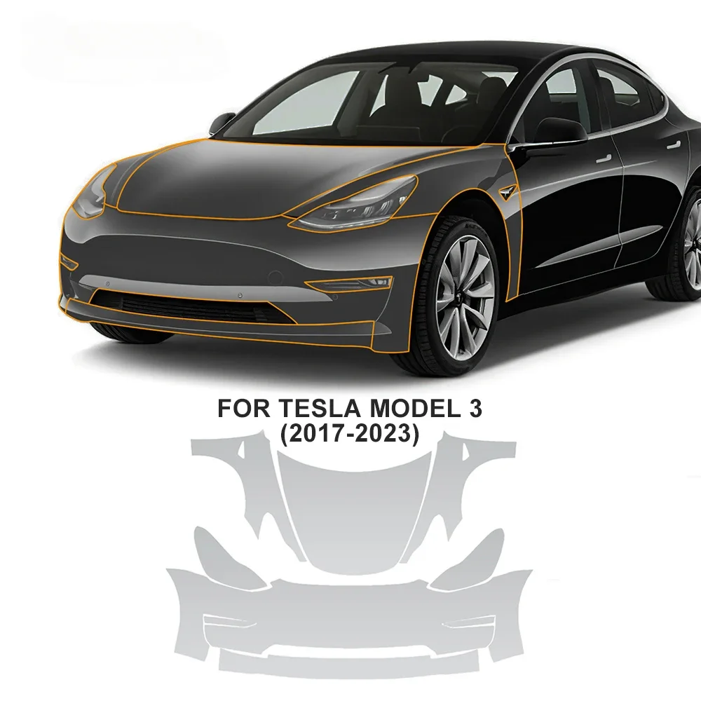 Para Tesla Model Y 3 Highland Performance S X 2016-2024 TPU precortado PPF antiarañazos capó de parachoques delantero película de protección del motor