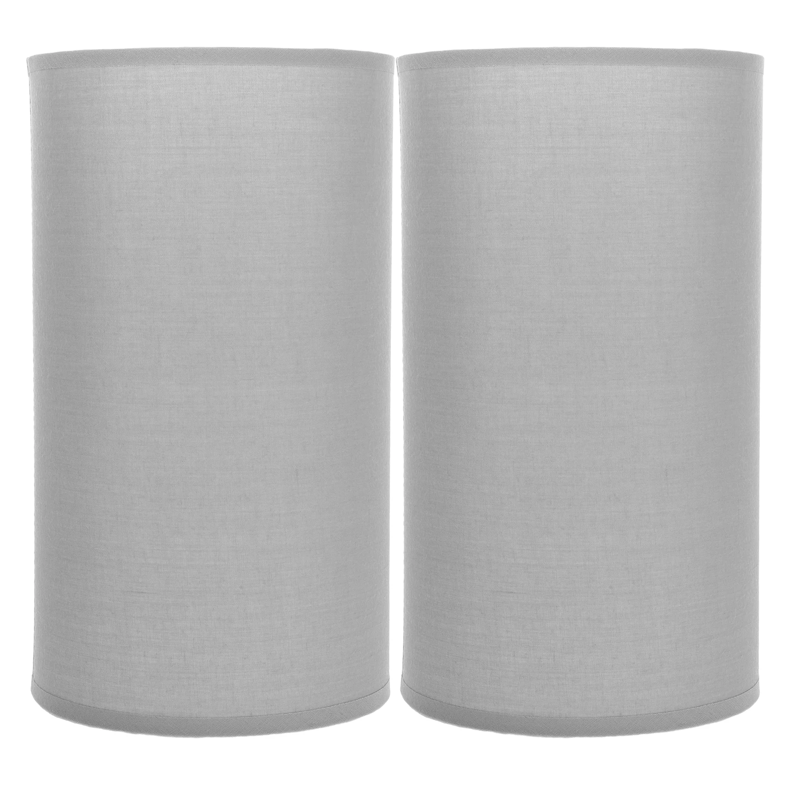 

2pcs Cylinder Cloth Lampshade Decorative Simple Sturdy Light Cover For Bedside Floor Lamp Replacement Small Decorative Lampshade