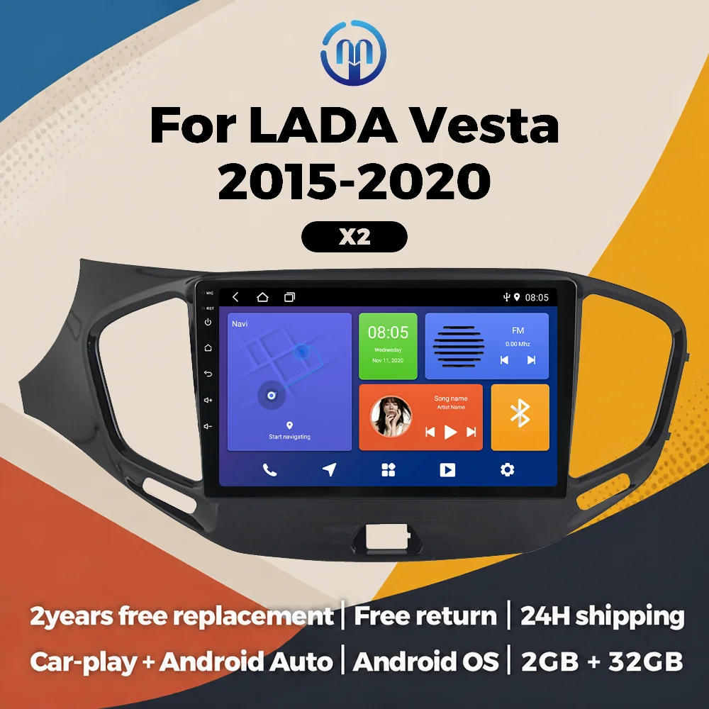 Android Car Radio For LADA Vesta Cross Sport 2015-2022 Autoradio Multimedia Player GPS Navigation Wireless Carplay Android Auto