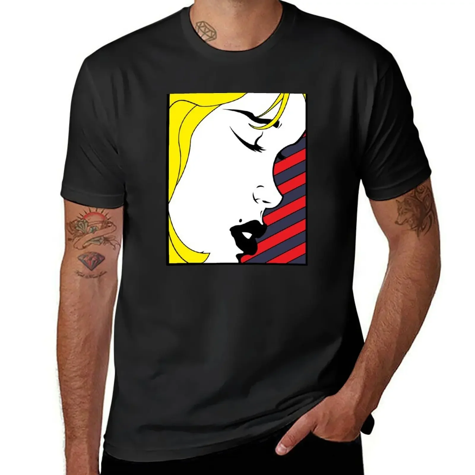 

Pop art girl T-Shirt quick-drying man clothes plus sizes sweat t shirts for men