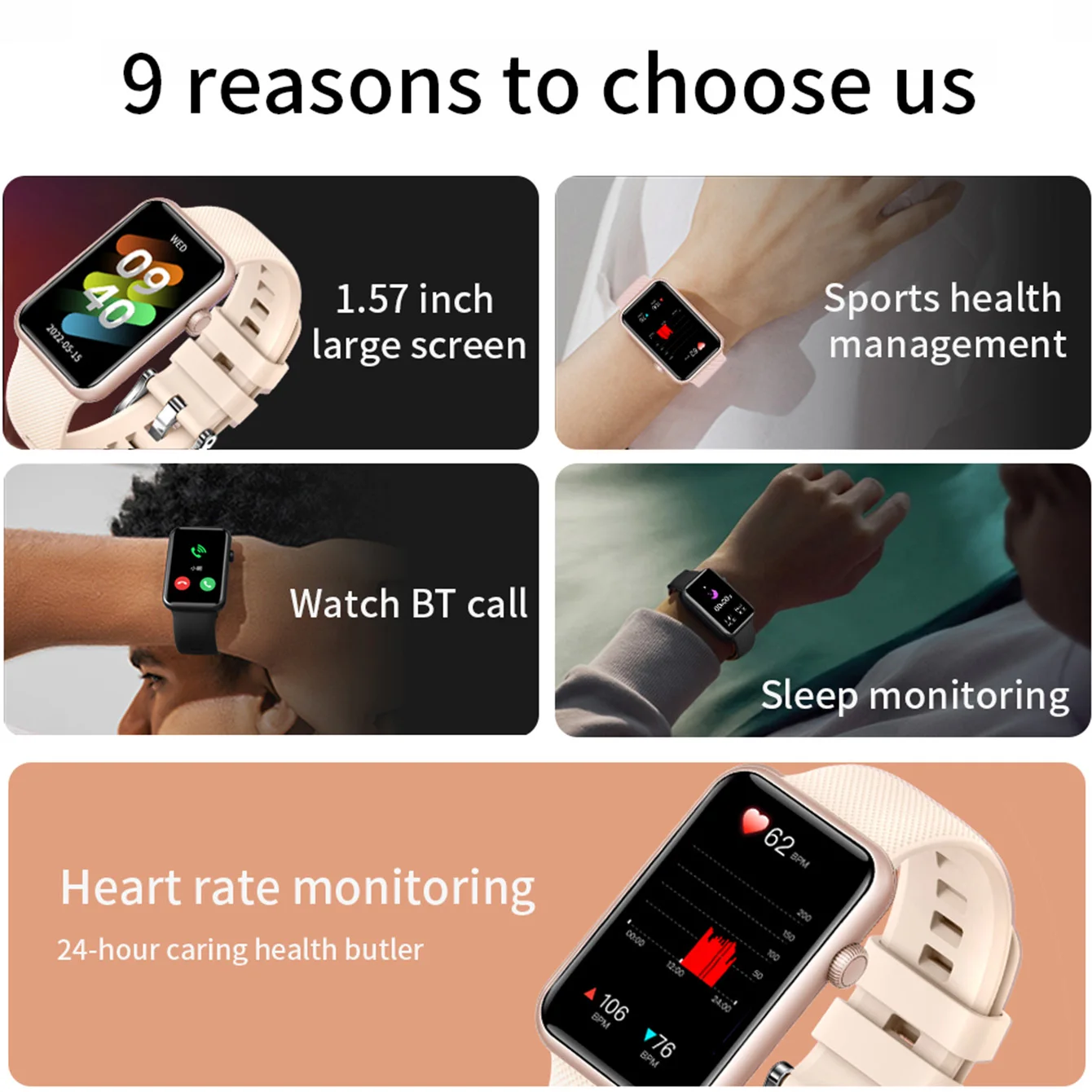 Women Smart Watch Smart Bracelet Exercise Girl Blood Pressure Heart Rate IP67 Waterproof Ladies Female Smartwatch for Smartphone