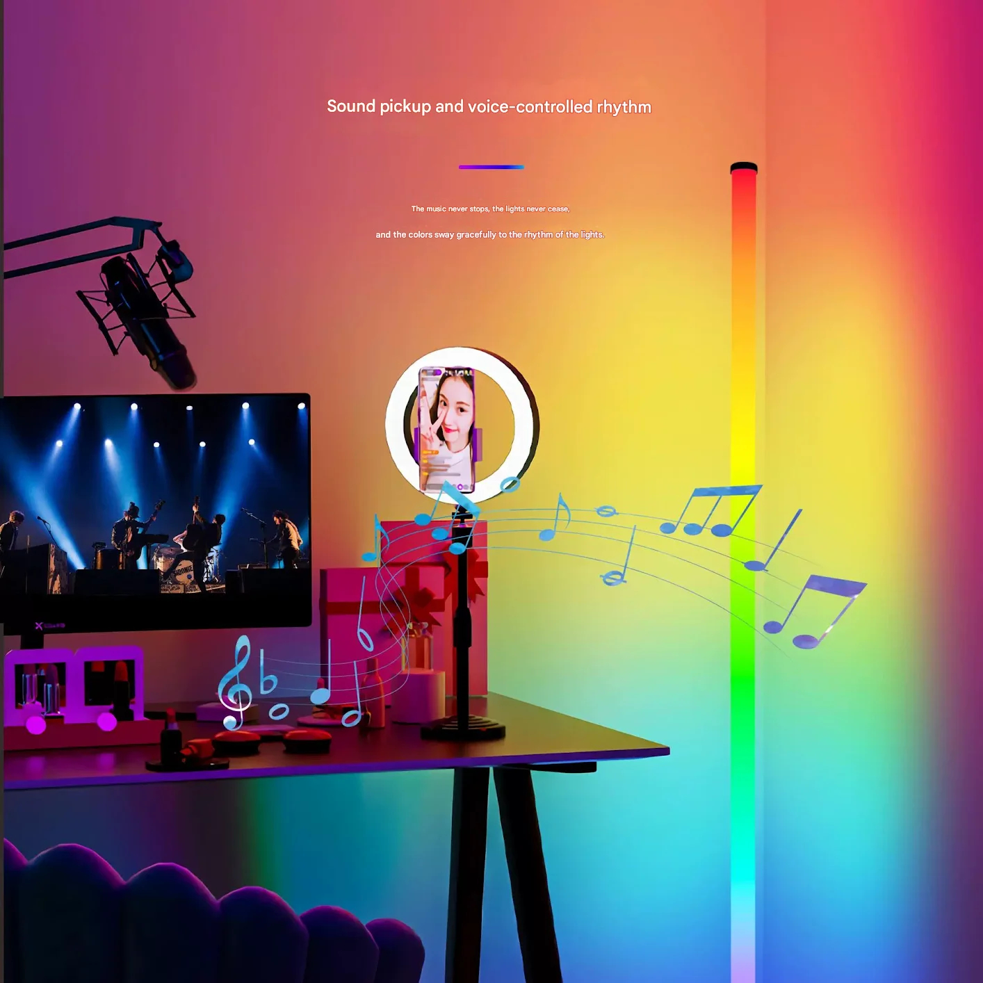 6Pcs RGB Pixel Tube Lights Bar Lamp with Remote Control Neon Lamps for DJ Party Events Stage 360 Photo Booth Rental Lighting
