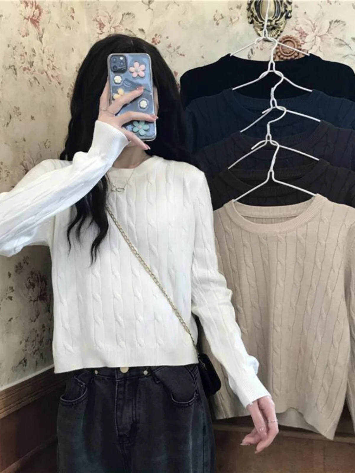 

Faionable Twisted ort свитер женский свободный универсальный слиповый базовый слой вязаный топ осень-зима Новое поступление для поездок на работу