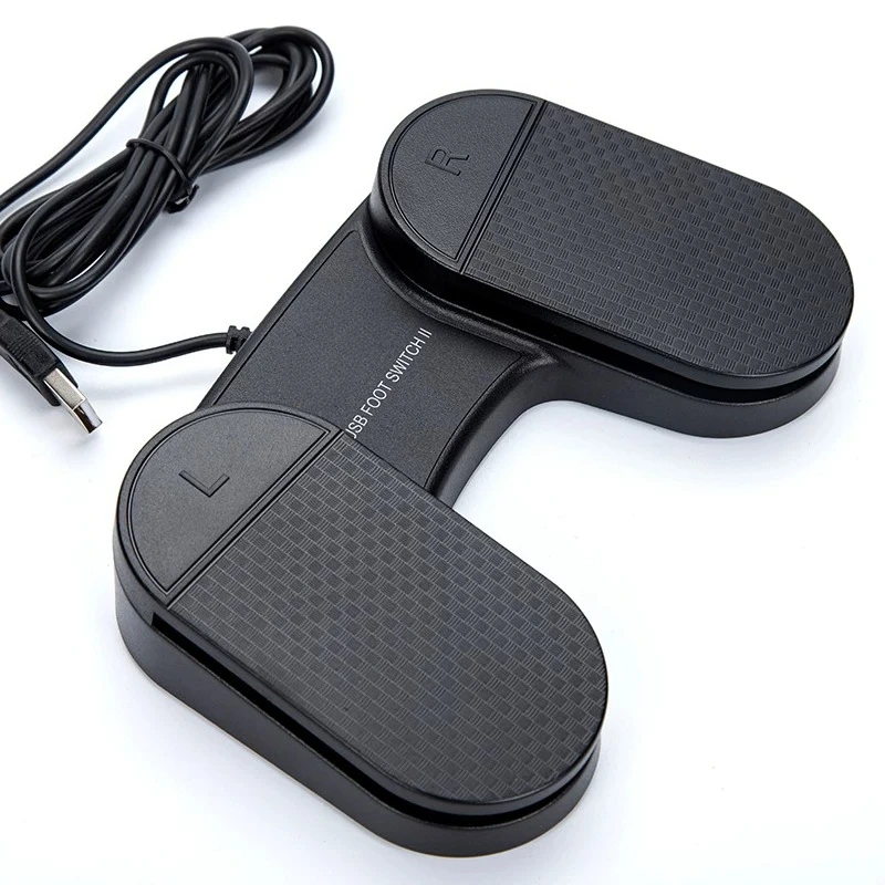 Two-position USB game foot switch USB foot button, metal pedal, can simulate keyboard and mouse