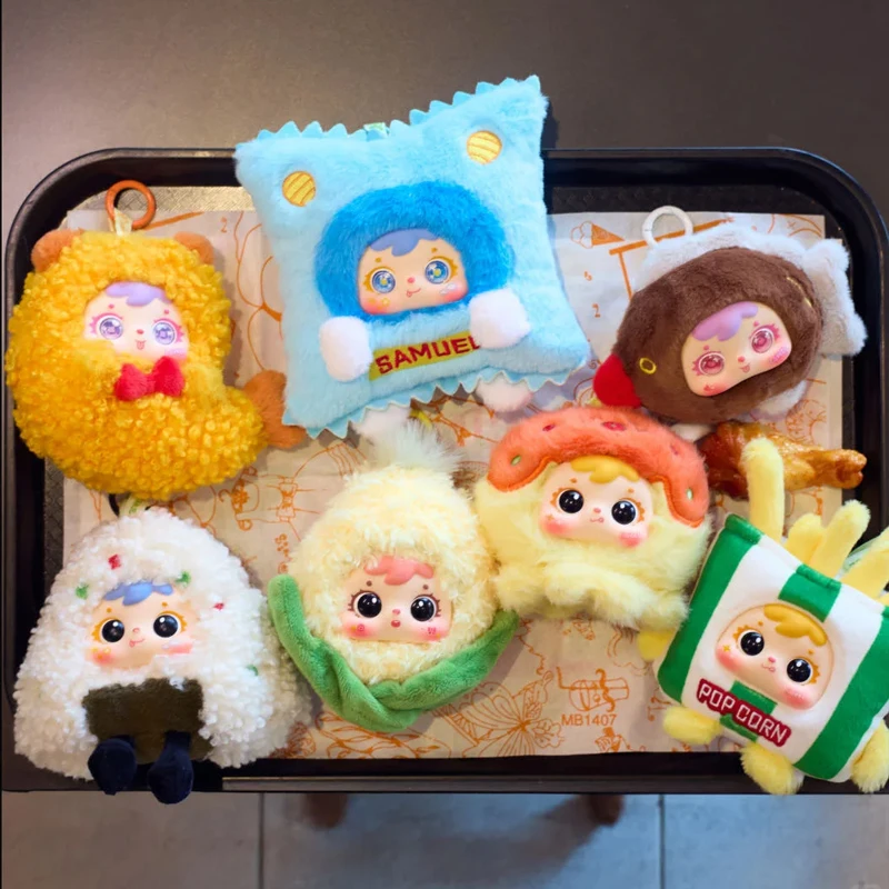 Samuel Fried Shrimp Series Blind Box Trendy Toy Cute Vinyl Plush Doll Keychain Bag Pendant Decoration Mystery Box Surprise Gifts