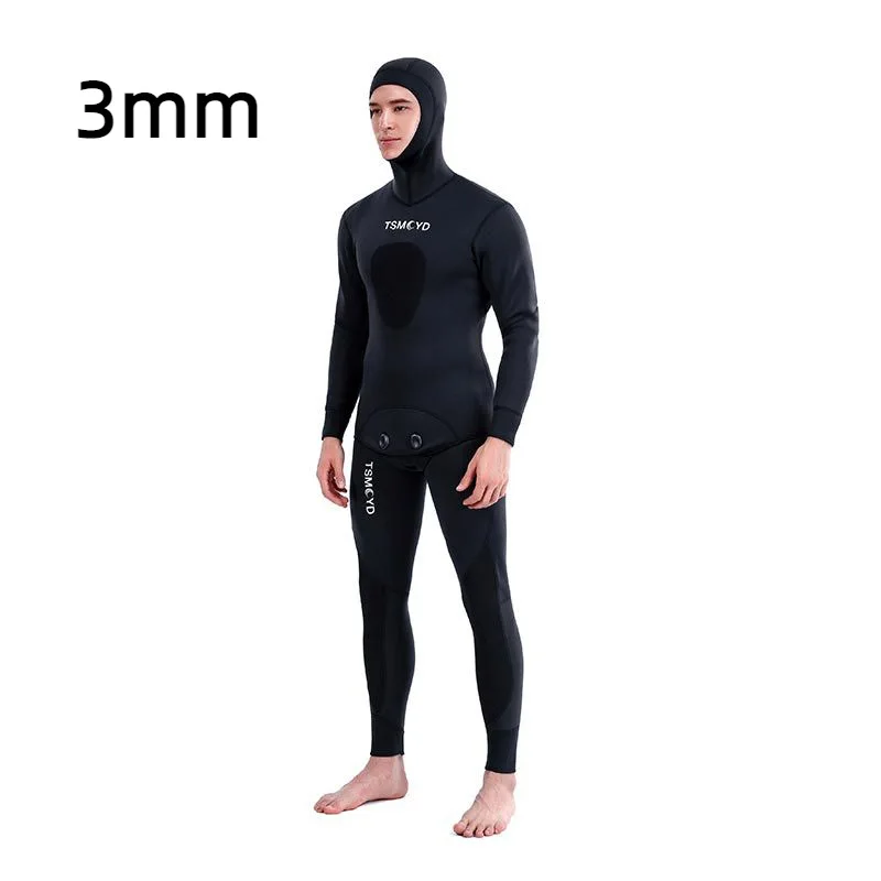 

3MM Neoprene Men Wetsuit Full Body Snorkeling Swimwear Diving Suit Underwater Fishing Spearfishing Kitesurf Two Piece Swimsuit