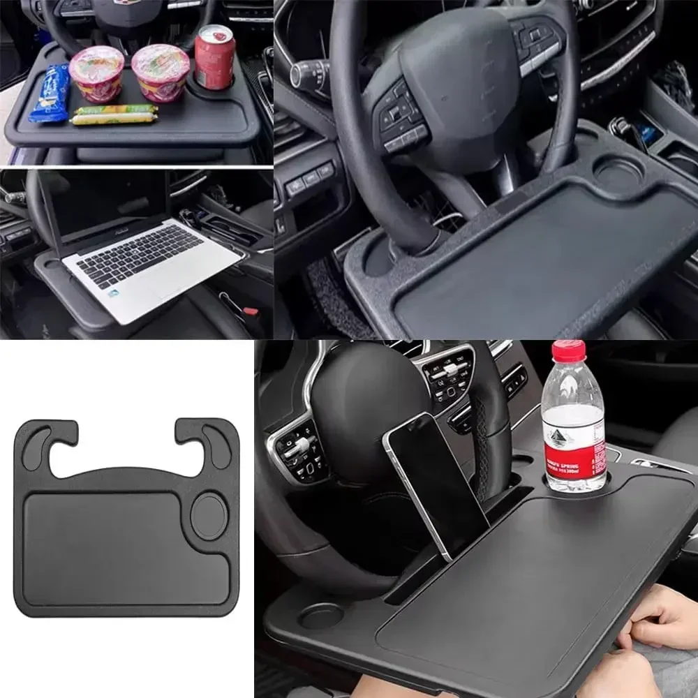 Car Laptop Table Stand Multi-function Car Dinner Plate Writing Desk Car Steering Wheel Dining Table Food Coffee Drink Tray Board