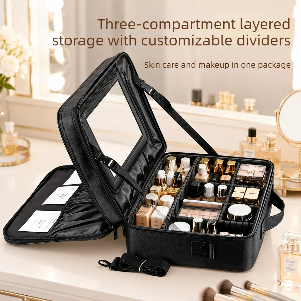 Makeup Bag Large Capacity Multilayer Professional Cosmetic Bag Tattoo Hair Makeup Pouch Beauty Tool Cosmetic Bag