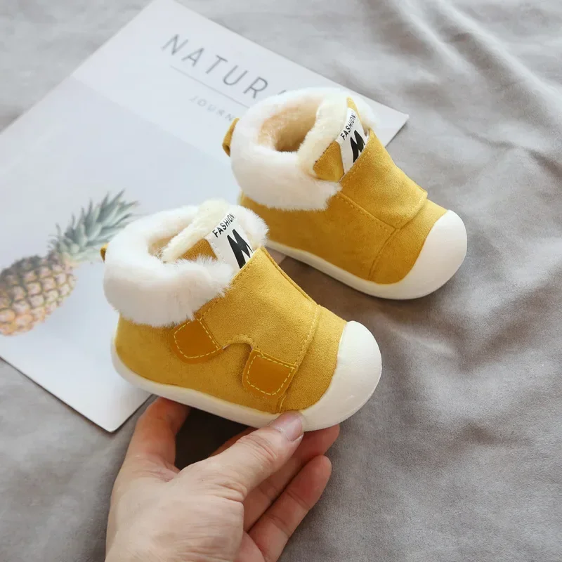 Autumn Winter Baby Girls Boys Snow Boots Newborn Infant Toddler Shoes Children Plush Outdoor Boots Non-slip Kids Shoes