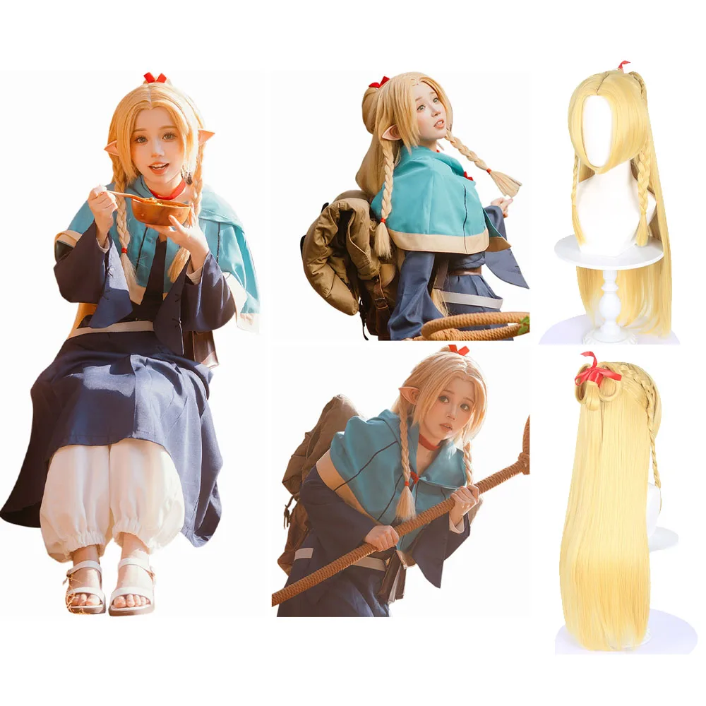 Fantasia Cloak Costume Marcille Cosplay Dress Disguise Anime Delicious in Dungeon for Adult Women Outfit Halloween Carnival Suit