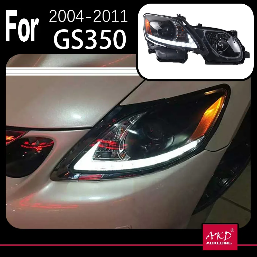 

AKD Car Model Head Lamp for Lexus GS350 Headlights 2004-2011 GS300 LED Headlight DRL Hid Bi Xenon Auto Accessories