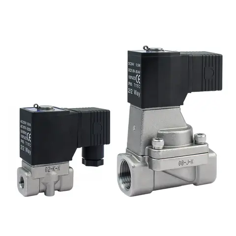 AirTAC 304 스테인레스 스틸 증기 고온 방지 솔레노이드 밸브 물 2L030-08 2L050-10/15 2L150 200-20 250-25 24V