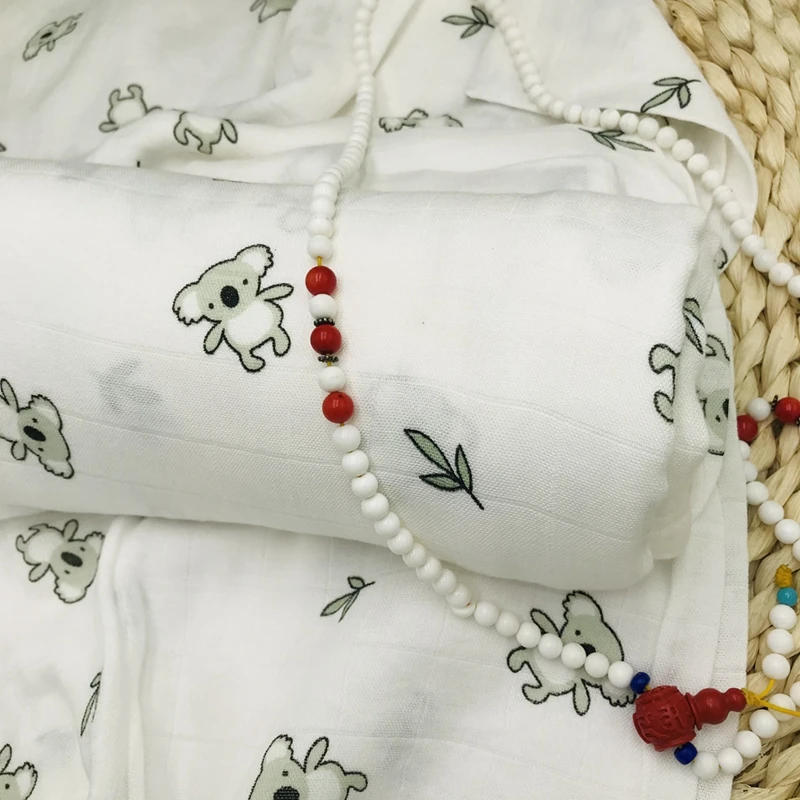 كوالا 120x120 سنتيمتر الخيزران القطن الطفل التقميط لينة الوليد التفاف البطانيات الطفل الشاش قماط بطانية قماط بطانية #2