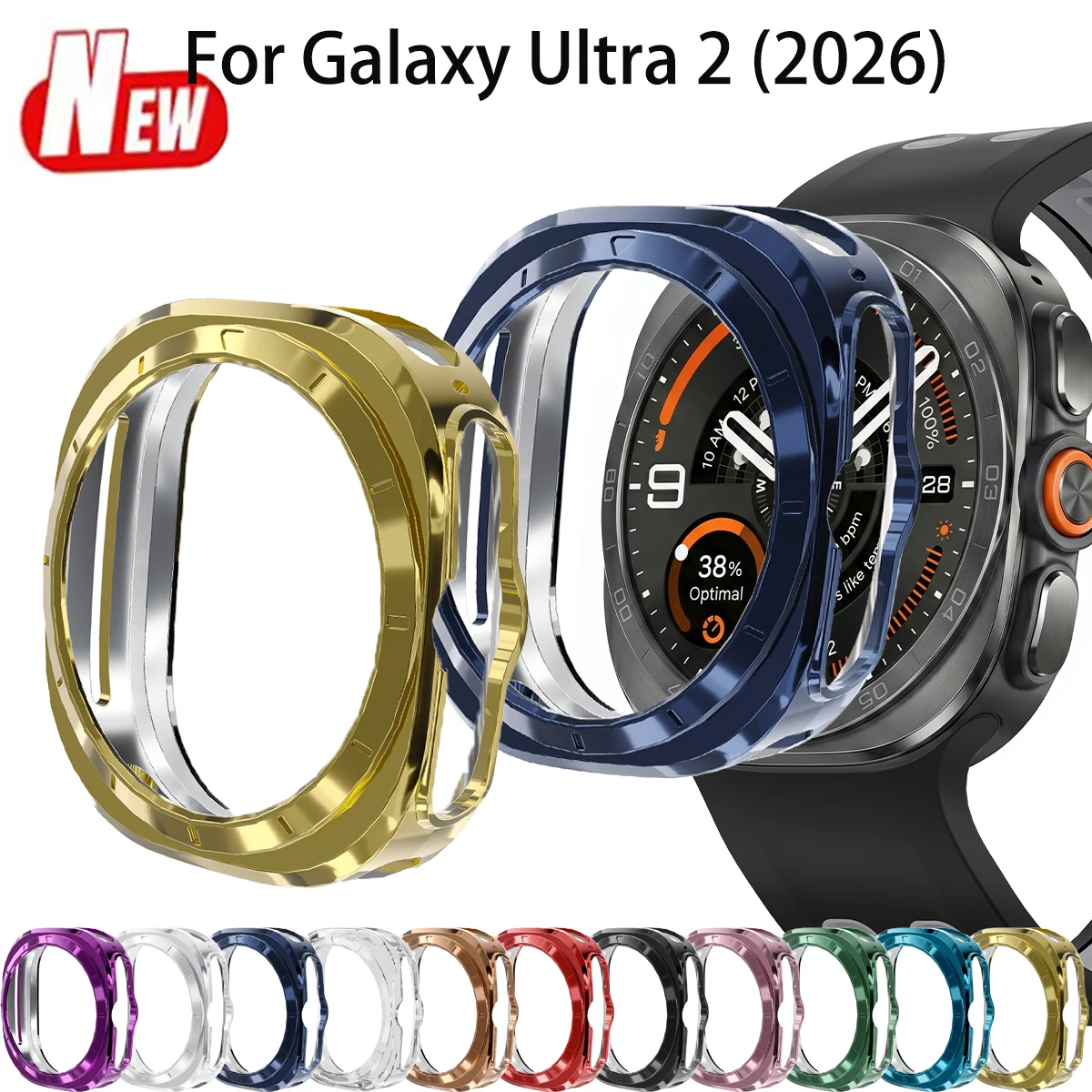 Hollow TPU Screen Protector for Samsung Galaxy Watch Ultra2 2026 Protective Cover Case for Galaxy Watch 9 Ultra 47mm Soft Shell
