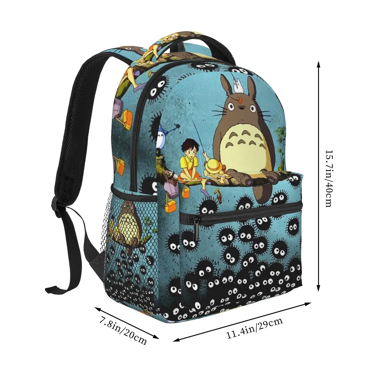 Soot Studio Ghibli Backpacks Boys Girls Bookbag Students School Bags Cartoon Travel Rucksack Shoulder Bag Large Capacity