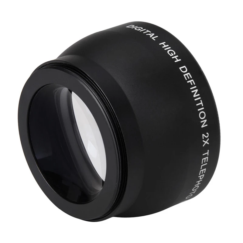 52mm 2X Magnification Telephoto Lens for AF-S 18-55mm 55-200mm Lens Camera