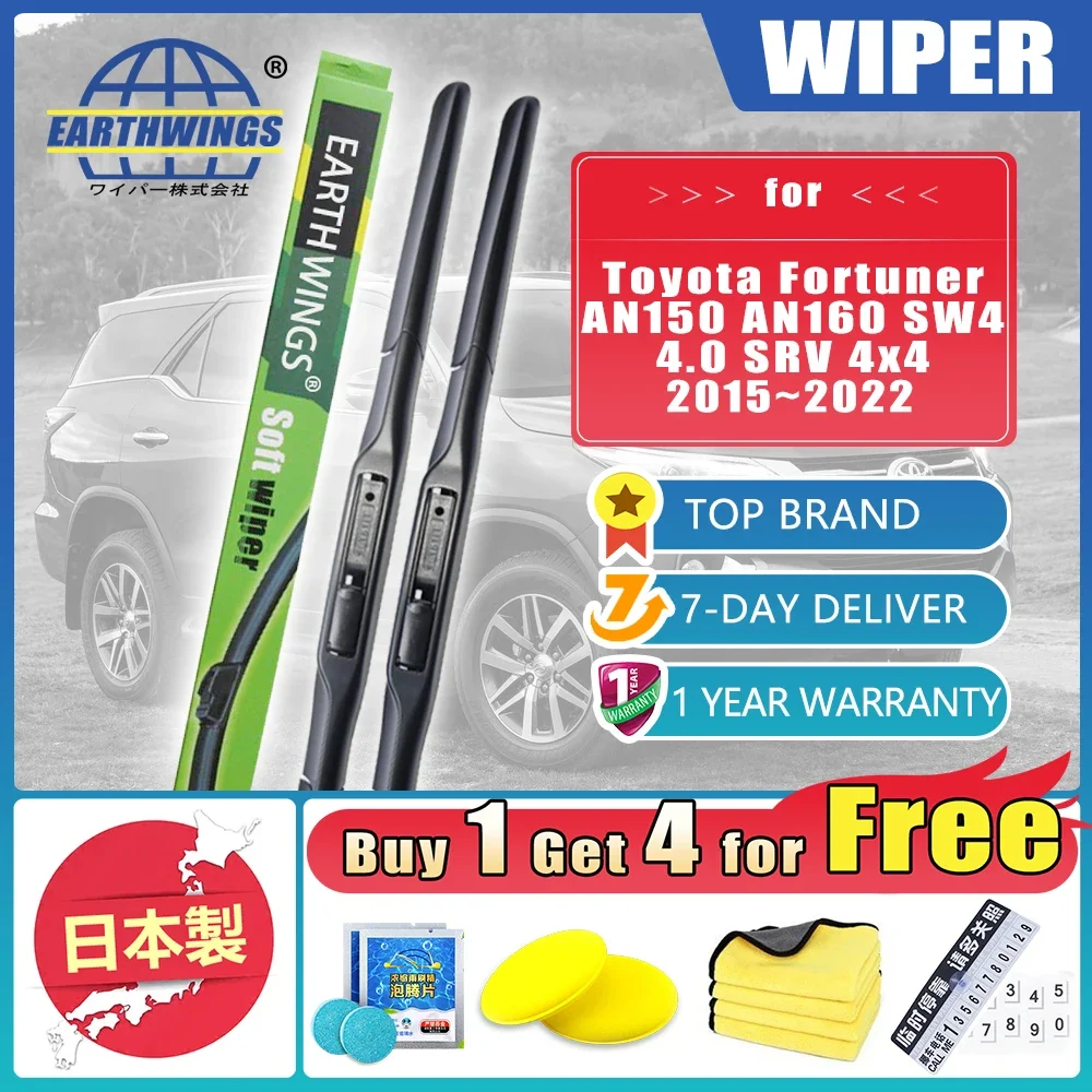 For Toyota Fortuner AN150 AN160 2015~2020 2021 2022 SW4 SRV 4x4 Car Front Wiper Blades Windscreen Windshield Brusdes Accessories