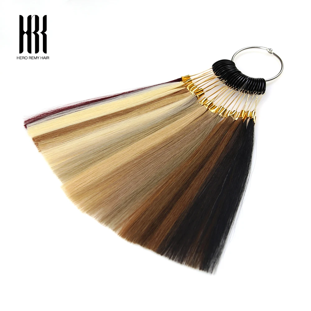 Afbeelding 4: Hero Remy Hair Menselijk haar Kleurringen / kleurenkaartjes 26 kleuren beschikbaar Kan worden geverfd voor salonsample