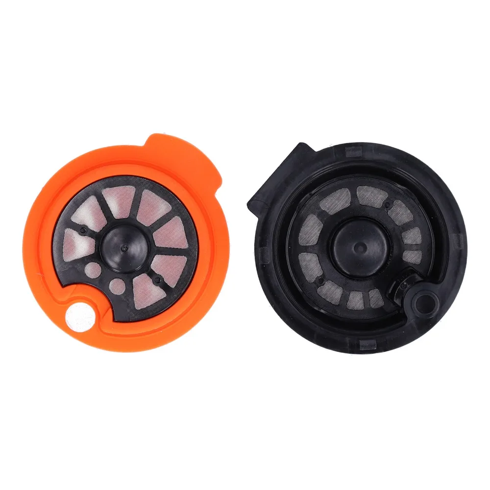 PP Reusable Coffee Capsule 304 Stainless Steel 180ML Capacity Refillable Coffee Filter Orange Lids for TASSIMO