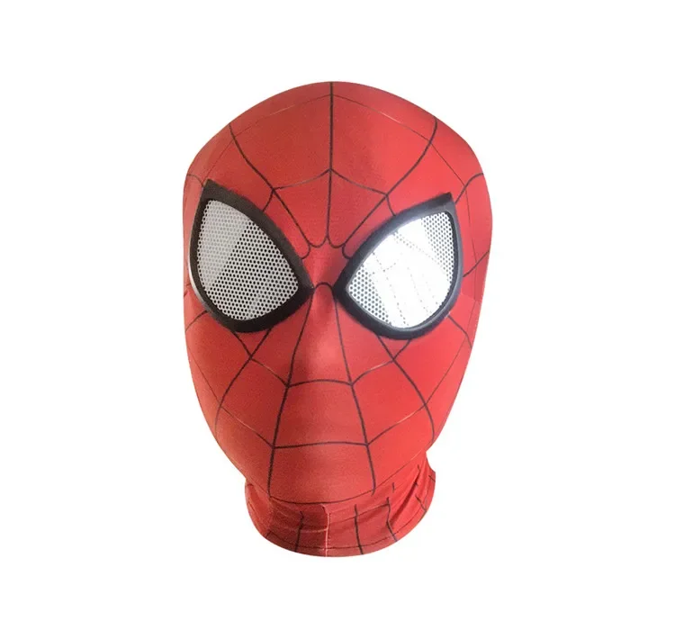 Superbohater Spiderman maskuje człowieka w pająk werset Miles Morales maska Cosplay Peter Parker kostium Zentai kask mężczyzna powrót do domu