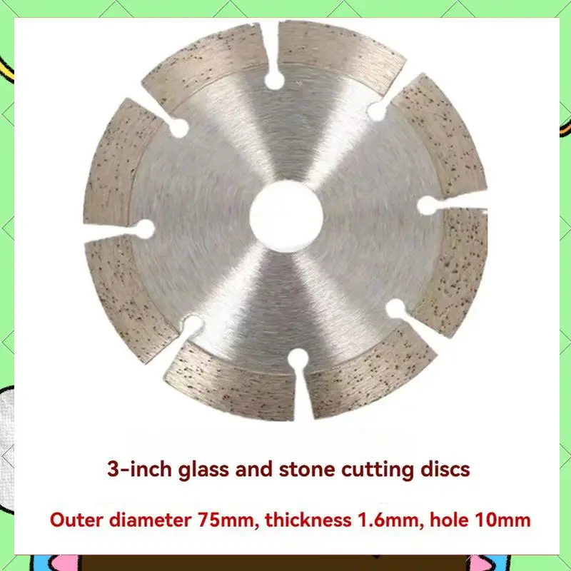 Disco de corte de 75Mm para amoladora angular de 10Mm, hoja de sierra Circular de Metal, aleta plana, almohadillas de lijado, herramienta-BAAQ, 6 uds.