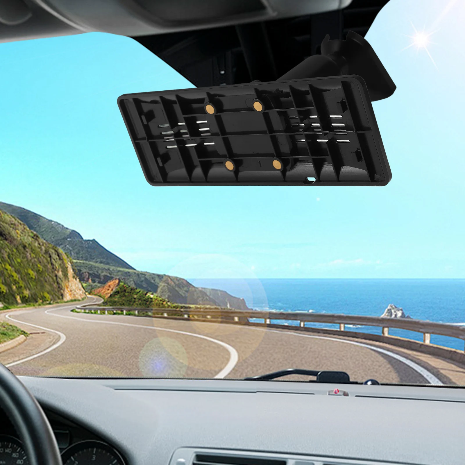 

Universal Dash Cam Mount Sturdy ABS Car Mirror Bracket Rearview Fixed Panel Unobstructed View Compatible Driving for Taxi