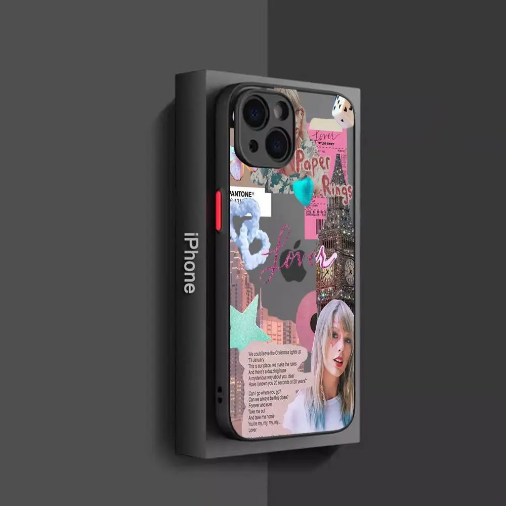 เคสโทรศัพท์ลายเทย์เลอร์ ไอซ์ลิน สวิฟท์ สำหรับ iPhone 16 15 14 X XR XS 7 8 Plus 11 12 13 Pro Max 13 Mini แบบด้าน