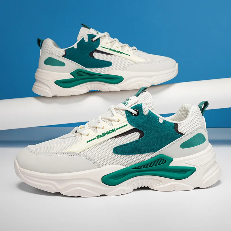 

Summer Mesh Sneakers for Men Fashion Student Breathable Comfortable Running Shoes Outdoor Lightweight Mens Platform Casual Shoes