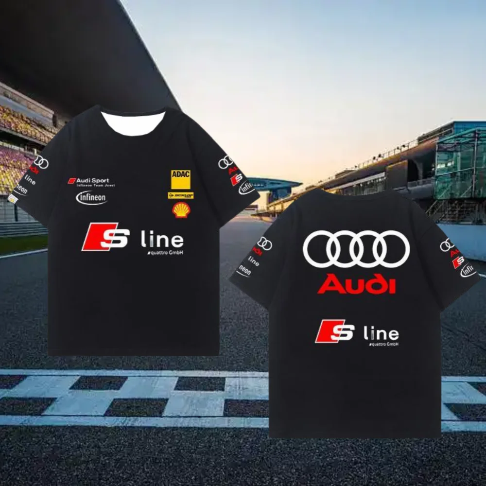 

Мужская футболка Audi Summer Racing с 3D принтом, дышащая и удобная, для занятий спортом на открытом воздухе, для взрослых, впитывающая пот и быстросохнущая