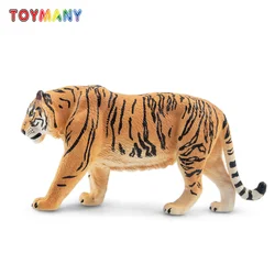 Simulation Tiger Wildlife Animal Model Toy Mini Figures Dolls Action Figurines Toys for Children Gift Cake Decoration
