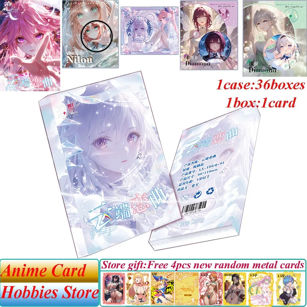 Tarjetas de canción de amor de historia de diosa, estrella romántica Yae Miko Qiqi, Anime Popular, plomo femenino, tarjetas de succión magnéticas acrílicas sexis, juguete para niños