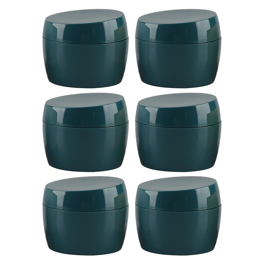 

6 Pcs Jars Travel Size Plastic Containers Small Cream Bottles Reusable Sample Lotion Vials For Skincare