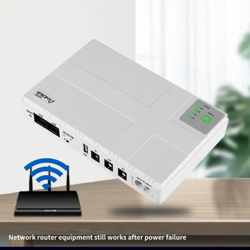 

Power Adapter Uninterruptible Security Standby Backup Large Capacity Power Ups Short Circuit Protection For Wi-fi Router