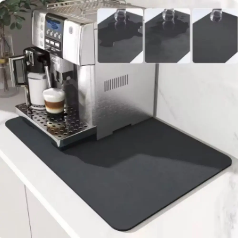 VIKAMA 1PC Simple Kitchen Diatoma-Mud Carpet Super Absorbent Countertop Drain Mat Non-Slip Bar Placemat Dry Coasters Home Decor