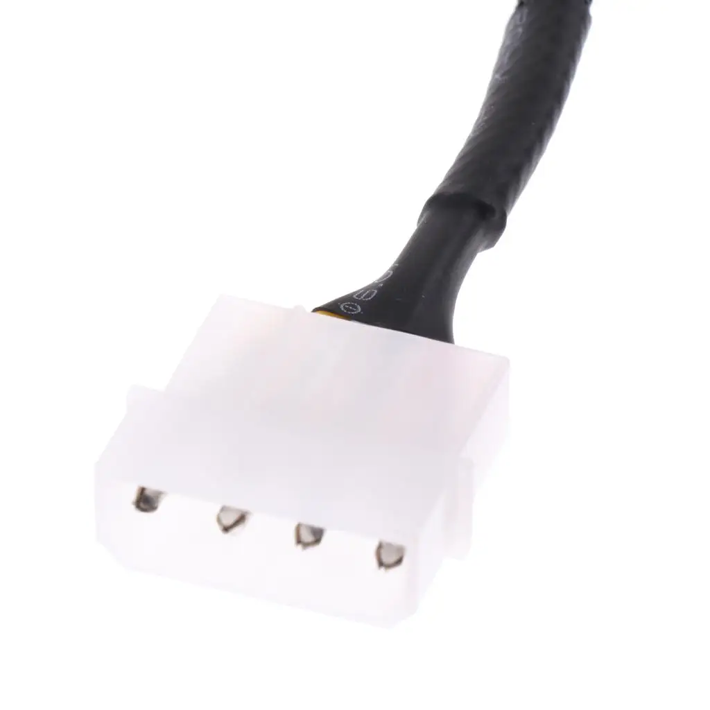 Power Cable Net Jacket Adapter 4-pin Molex Male to 2 15-pin SATA II Female Extension for PC DIY Projects