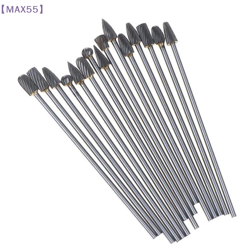 

【MAX-55】Набор ротационных борфрез из твердосплава 3x6x100 мм, длинные, однозаходные, для полировки, из твердого сплава