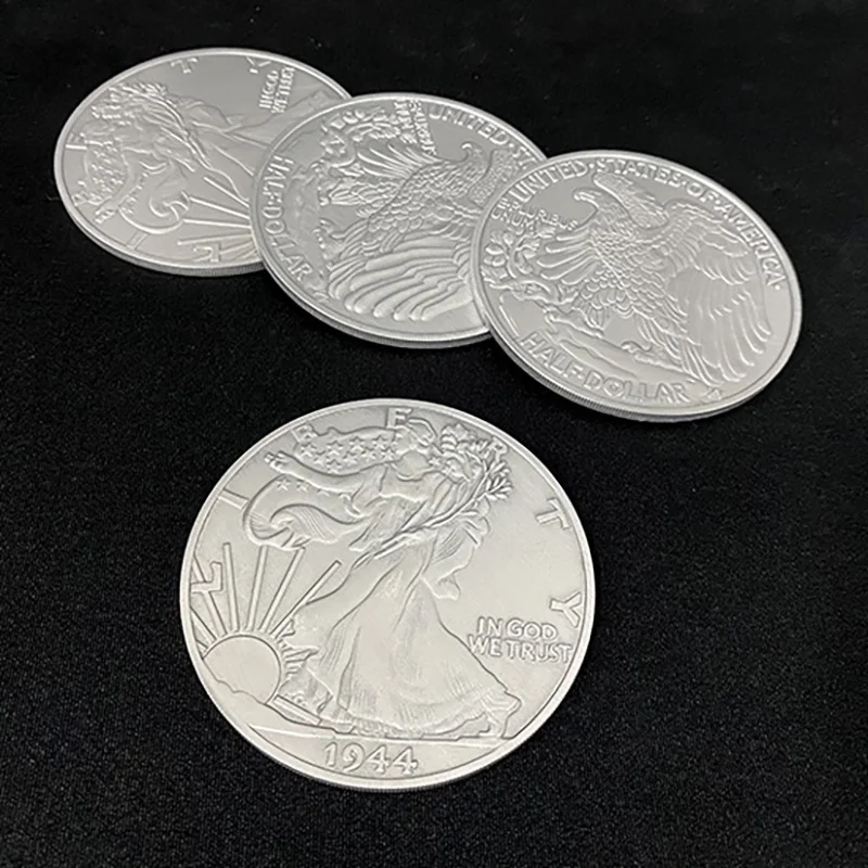 Jumbo Walking Liberty Half Dollar (7.3cm) Magic Tricks Coin Appearing Magia Magician Close Up Street Illusions Props Accessories