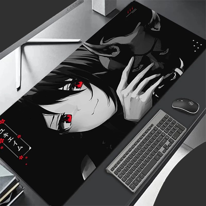 Alas Mouse Pola Alas Permainan Alas Mouse Karet Aksesori PC Alas Meja Anti Selip Alas Meja Kantor Alas Keyboard Gamer Komik Monokrom