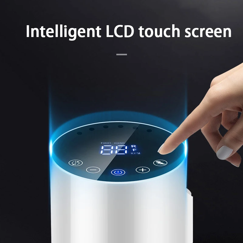 Taladro de uñas profesional de 35000 RPM, lima de uñas eléctrica para manicura y pedicura con pantalla táctil LCD, poco ruido y alta velocidad