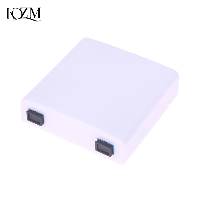 2 Port Terminal Box 86-type ABS Optical Terminal Junction Box White Plastic Fiber Optic Splice Box With Adapters