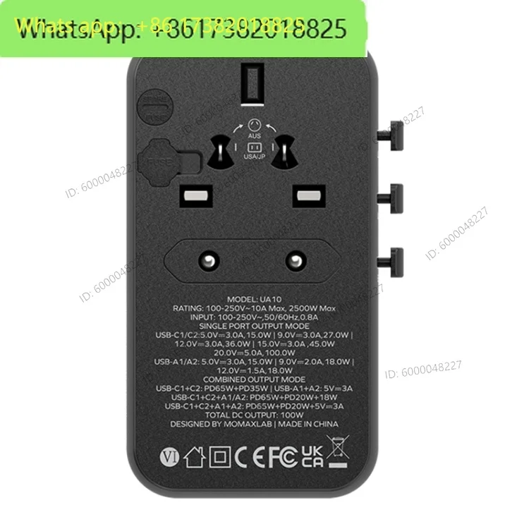 New Arrival MOMAX UA10D 1-World GaN PD 100W Fast Charger Power Adapter For Phone and Tablet
