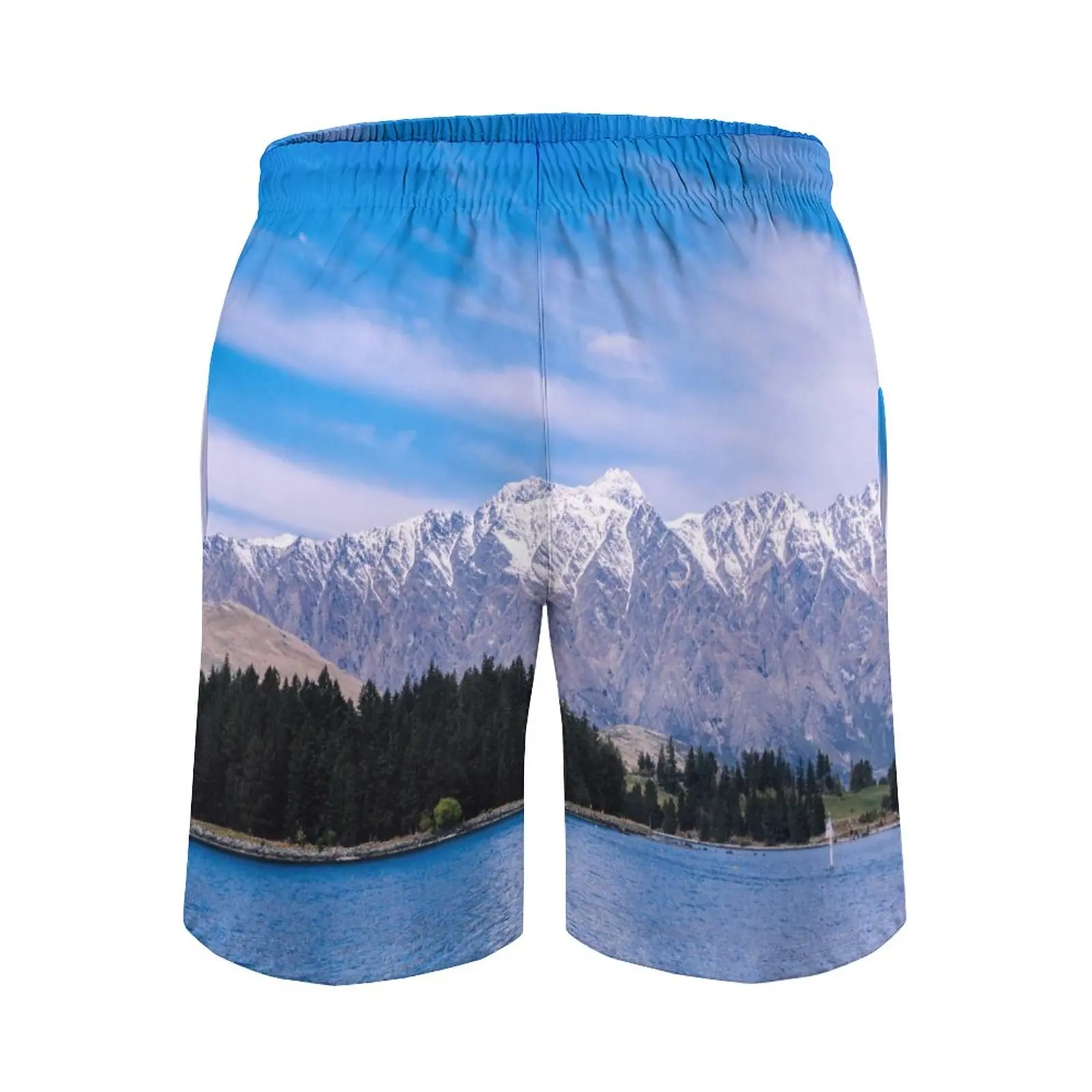 Pantalones cortos hawaianos con estampado 3D para hombre, Shorts con Vista de montaña y nieve, para playa, vacaciones, Surf, informales, a la moda, novedad