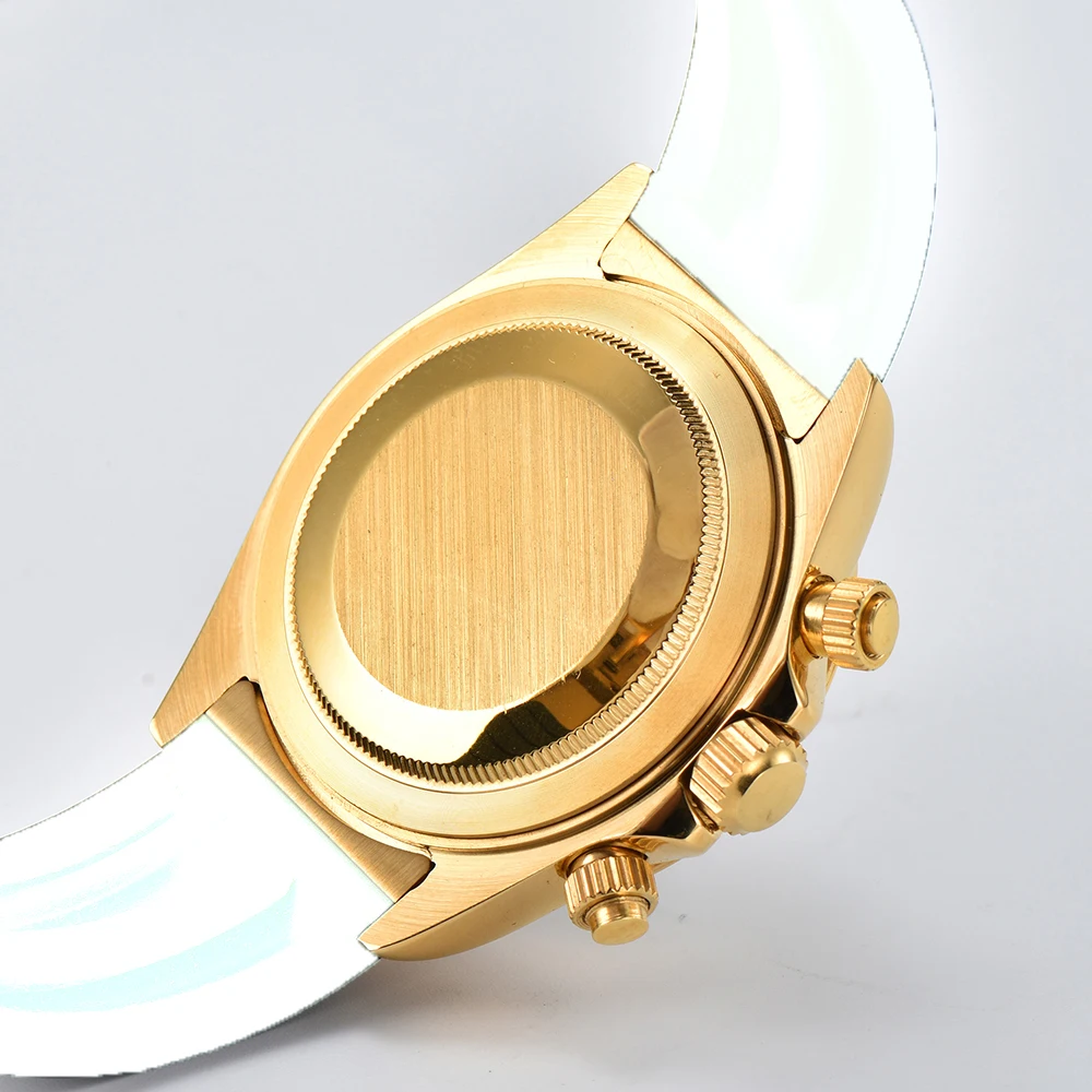 Jam Tangan Sport Mewah Quartz VK63 Kaca Safir Baja Tahan Karat 316L Tahan Air untuk Pria Jam Tangan Kustom Gerakan Jam VK63